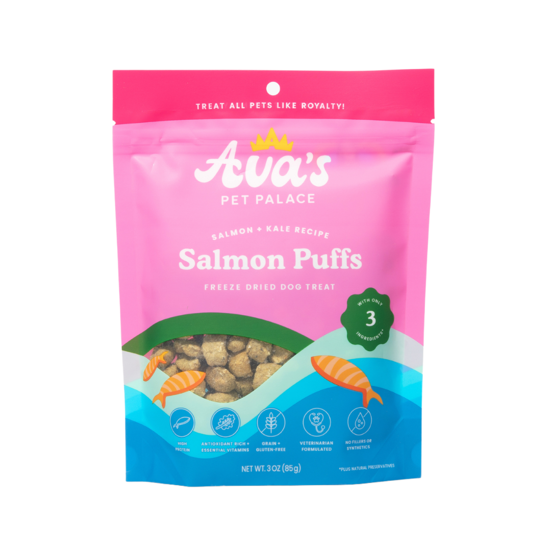 Freeze Dried Dog Treats Salmon Puffs Ava s Pet Palace