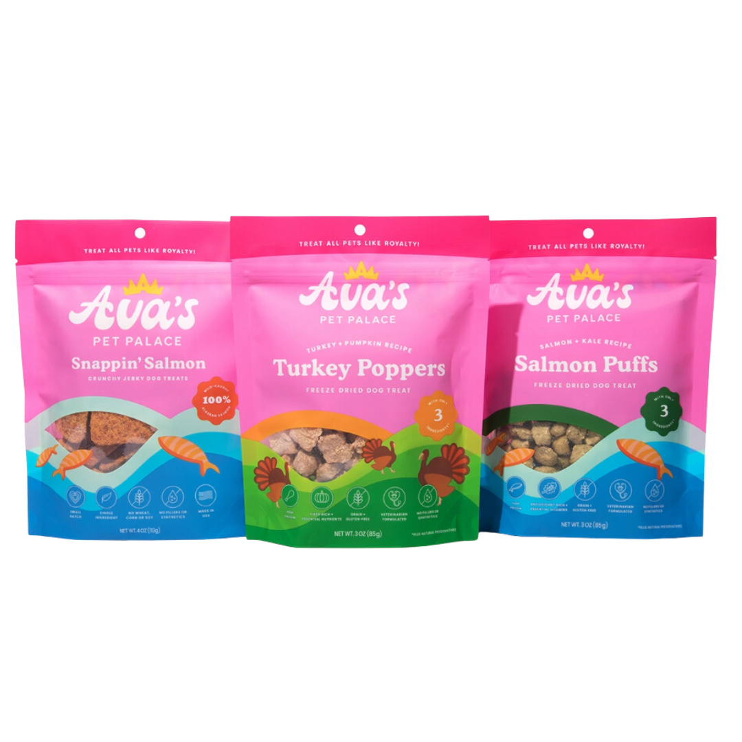 Protein Dog Treat Bundle 3 Flavors Ava's Pet Palace