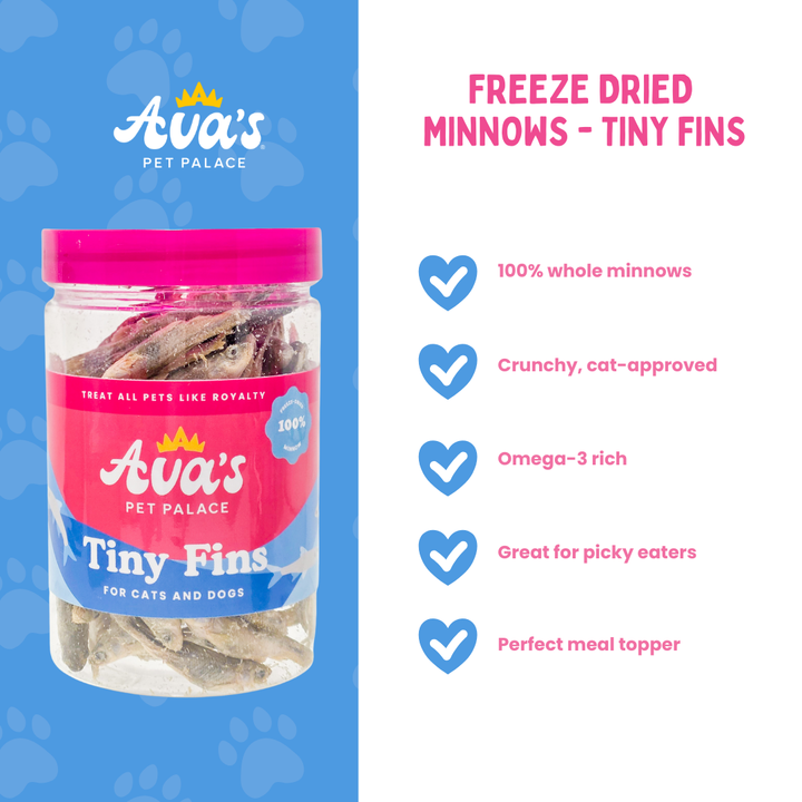 Freeze Dried Minnows - Tiny Fins – Ava's Pet Palace
