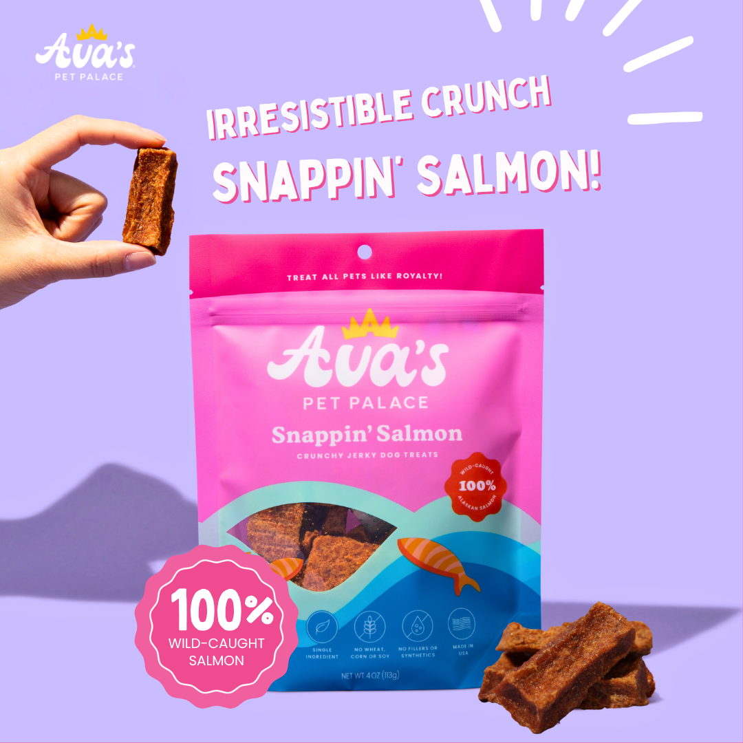Crunchy Jerky Dog Treats - Snappin' Salmon – Ava's Pet Palace