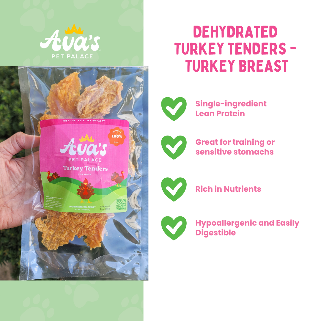Turkey Breast Jerky Dog Treats Turkey Tenders – Ava's Pet Palace