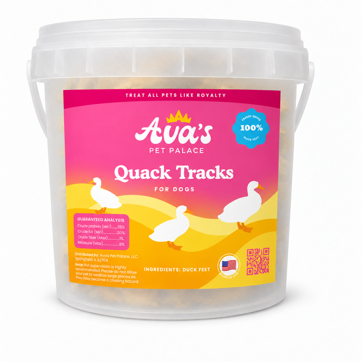 Freeze Dried Duck Feet - Quack Tracks