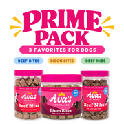 Prime Pack Bundle Treats for Dogs & Cats Bison Liver, Beef Liver, & Beef Kidney