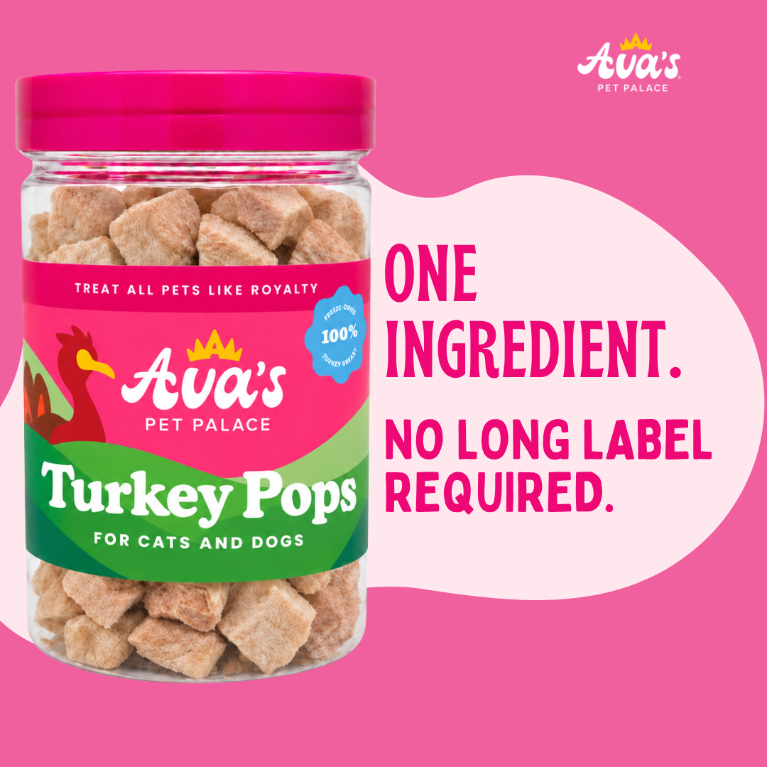 Ava's Pet Palace Turkey Pops freeze dried turkey breast dog treats