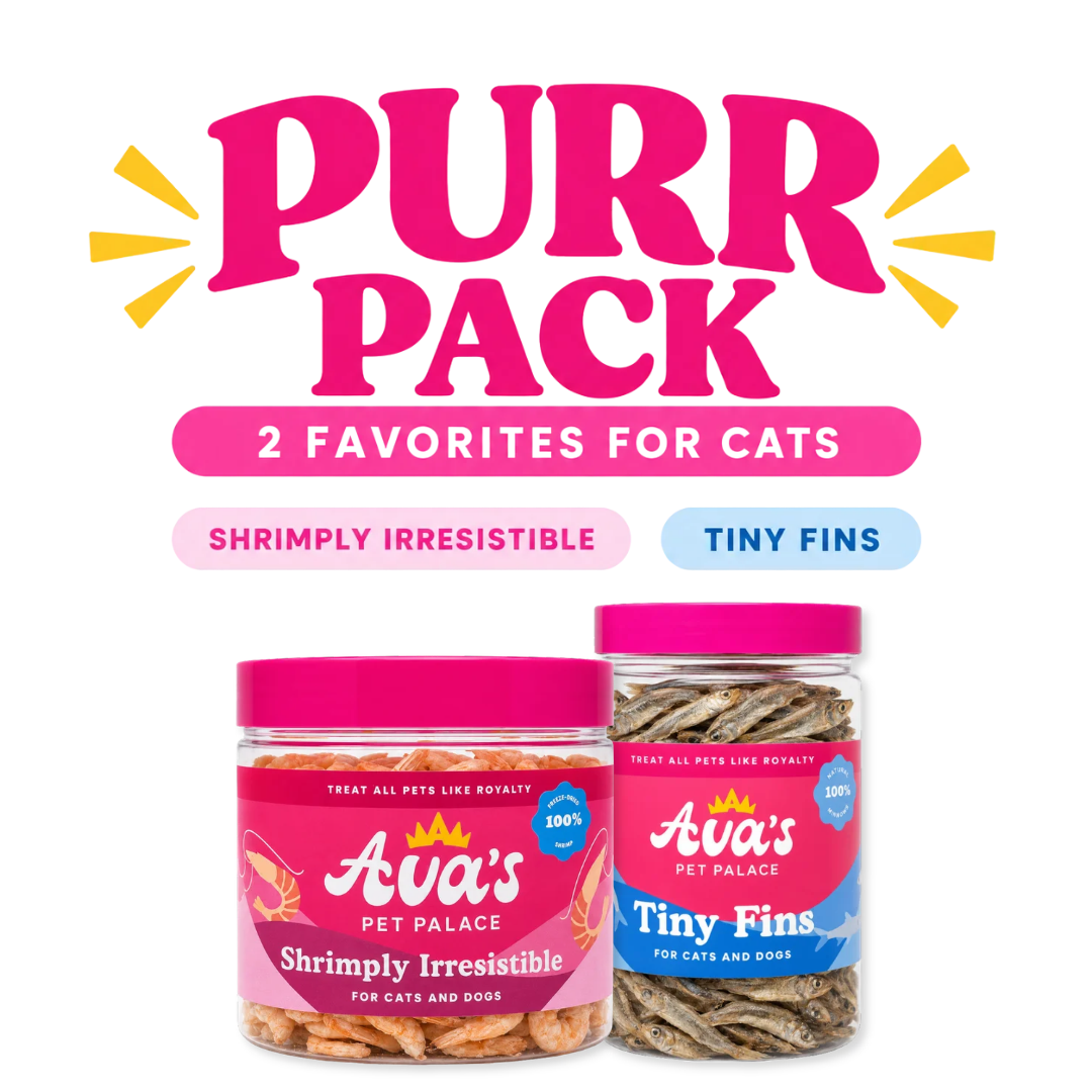 Purr Pack Bundle Seafood Treats for Cats Shrimp, Minnows
