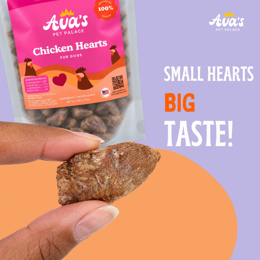 Ava's Pet Palace freeze dried chicken heart dog treats, photo 3
