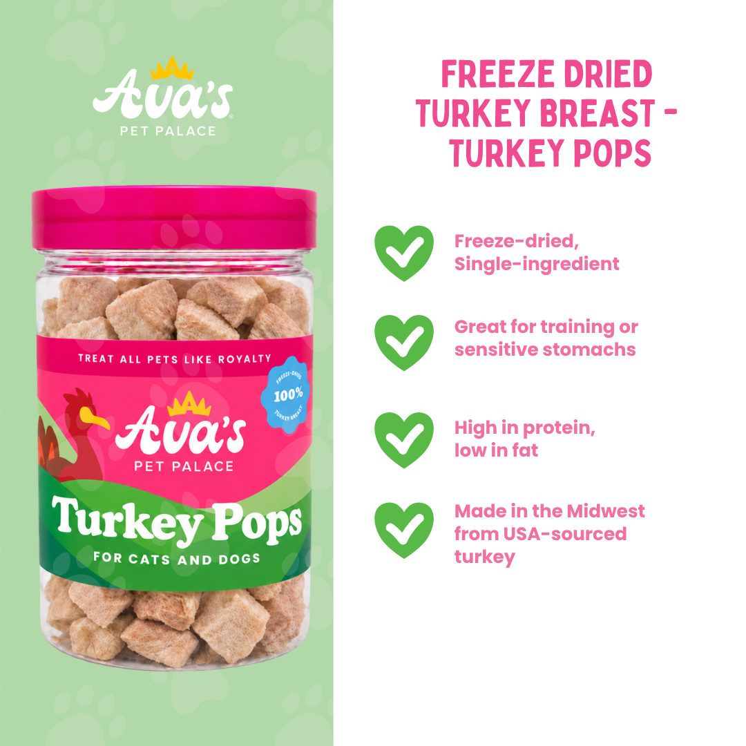 Turkey Pops freeze dried turkey breast dog treats