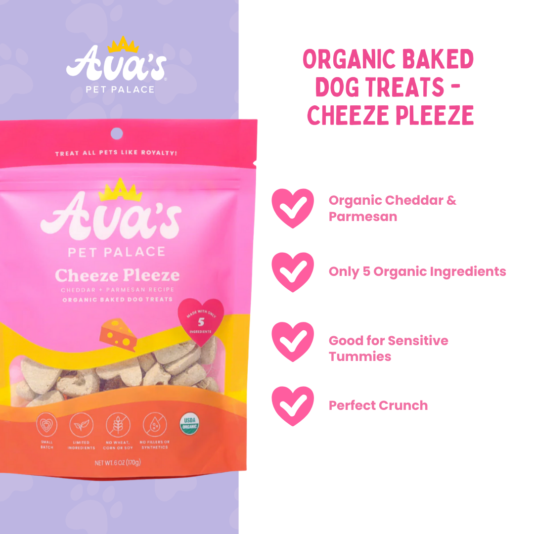 Graphic that shows why Cheeze Pleeze are good for dogs