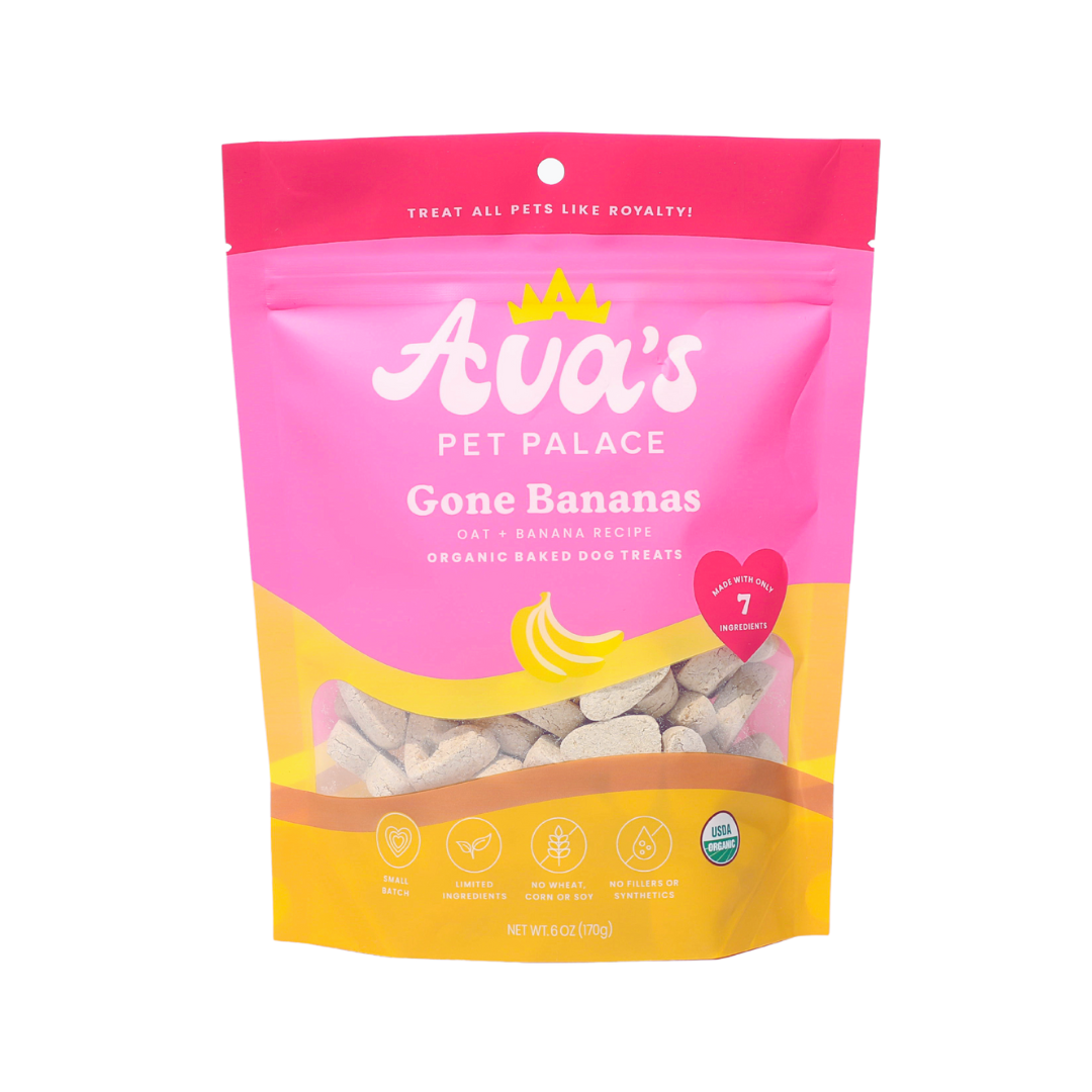 Ava's Pet Palace Gone Bananas organic dog treats