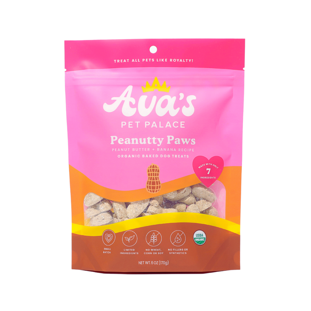 Ava's Pet Palace Peanutty Paws organic dog treats