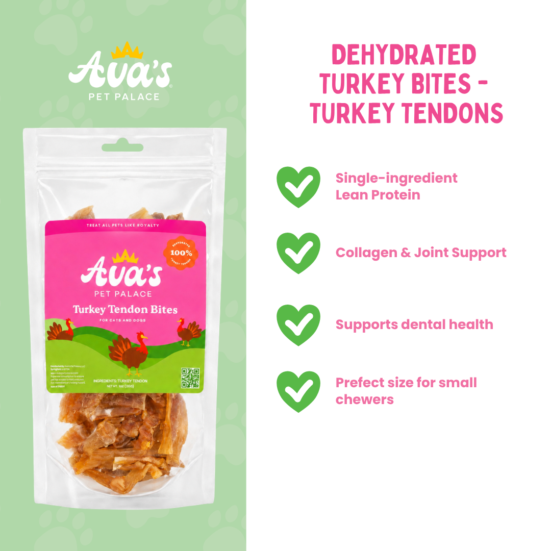 Turkey Tendon Jerky Treats - Turkey Bites
